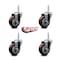 Service Caster 35 Inch Maroon Polyurethane Wheel Swivel 58 Inch Threaded Stem Caster Set Service Caster SCC-TS20S3514-PPUB-MRN-58212-4 - alternate 2